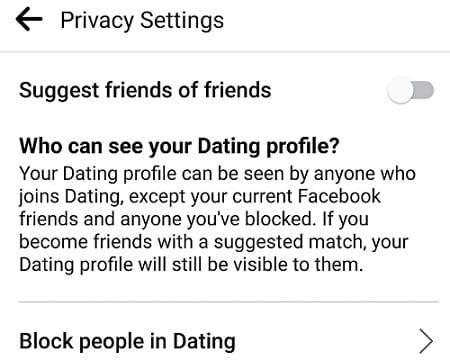 Ali lahko skrijete svoj profil za zmenke na Facebooku?