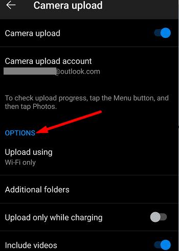 Correcció: la càrrega de la càmera d'Android OneDrive no funciona
