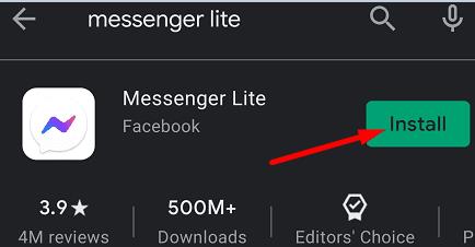 Javítás: Hiba a média betöltésekor a Facebook Messengerben