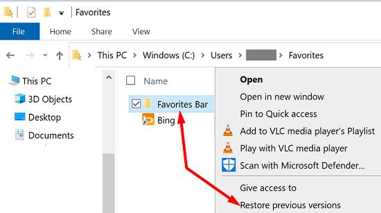 Hur man återställer borttagna favoriter i Microsoft Edge