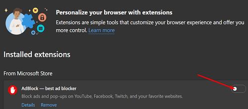 Arregla MS Edge: la pantalla de vídeo de YouTube es va apagar