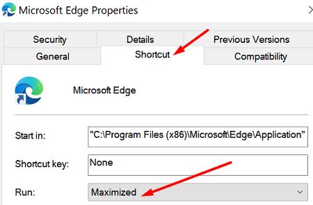 Поправка: Microsoft Edge не се отваря на цял екран
