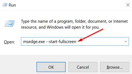 Rette: Microsoft Edge åbner ikke i fuld skærm