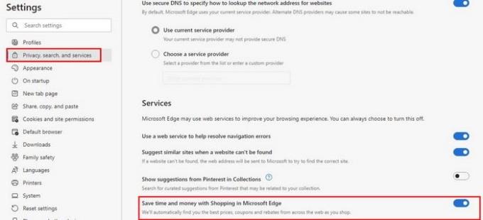 Як перестати отримувати купони на покупки в Microsoft Edge