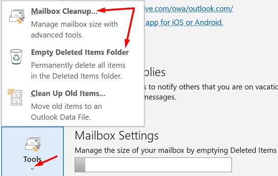 Mitä tehdä, jos et voi poistaa Outlook-viestejä