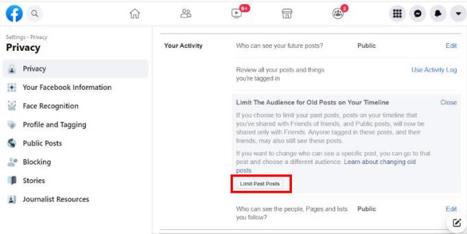 Kā padarīt visas Facebook ziņas privātas