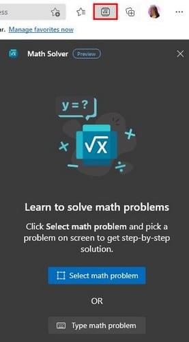 Kaip išjungti „Microsoft Edge Math Solver“.