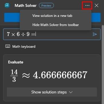 Kaip išjungti „Microsoft Edge Math Solver“.