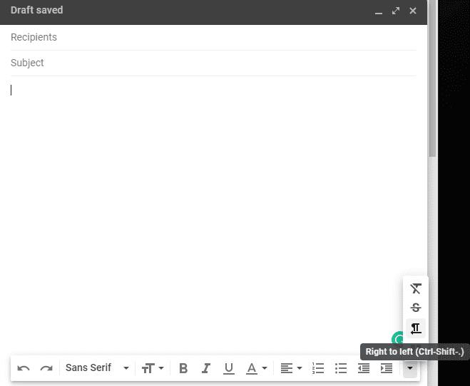 Gmail: kā iespējot tekstu no labās puses uz kreiso
