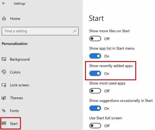 Windows 10: Jak skrýt nedávno přidané programy z nabídky Start