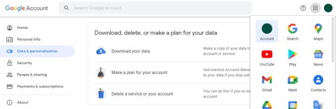 Google-konto: Hur du laddar ner dina kontodata