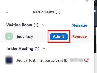 Zoom: Hvordan sette/fjerne noen fra venterommet