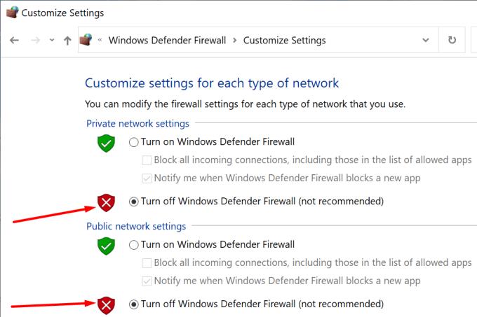 Pataisykite „Negaliu pasiekti tinklo bendrinimo“ sistemoje „Windows 10“.