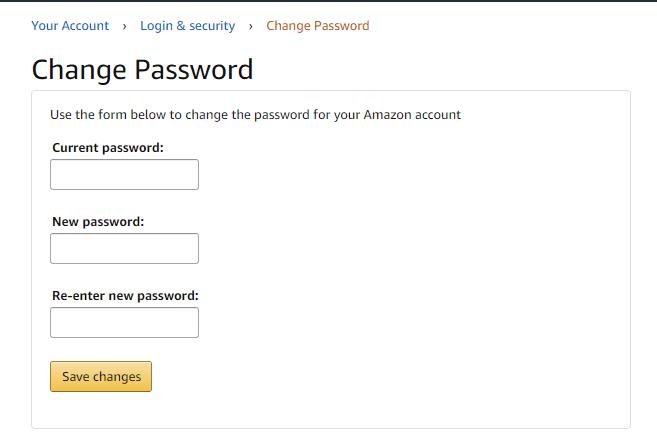 Amazon: Hur du ändrar ditt lösenord