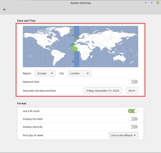 Linux Mint: Com configurar la data i l'hora del dispositiu