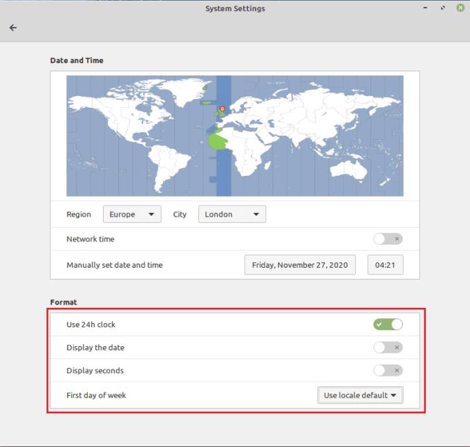 Linux Mint: Com configurar la data i l'hora del dispositiu