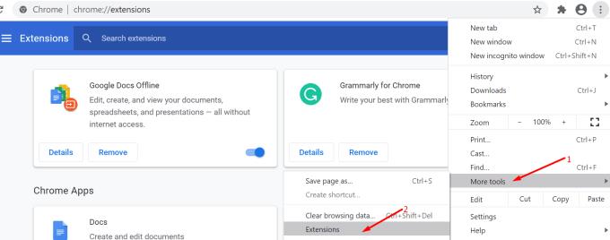 Parandage Google Docsi ülaindeks, mis ei tööta