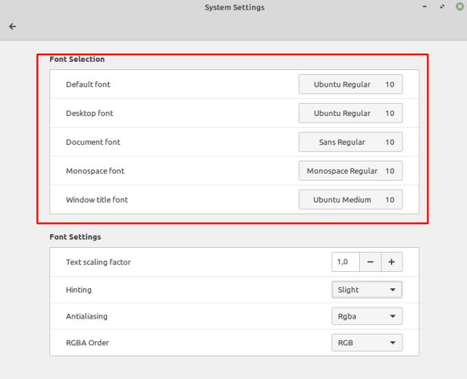 Linux Mint: Com canviar els tipus de lletra per defecte i la mida de la lletra