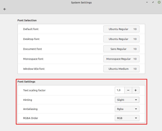 Linux Mint: Com canviar els tipus de lletra per defecte i la mida de la lletra
