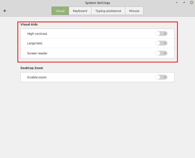 Linux Mint: com habilitar les funcions d'accessibilitat visual