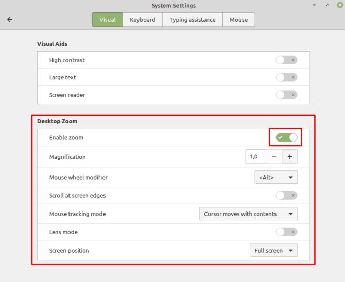Linux Mint: com habilitar les funcions d'accessibilitat visual
