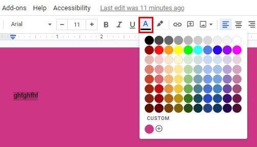 Google Dokumentumok: Hogyan változtassuk meg a szöveget és az oldalszínt