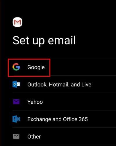 Android: Πώς να προσθέσετε έναν λογαριασμό Gmail
