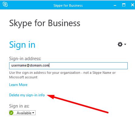 Skype: Jūsų įvestas adresas negalioja