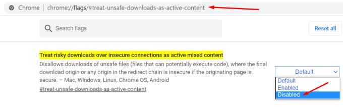 Chrome: aquest fitxer no es pot baixar de manera segura