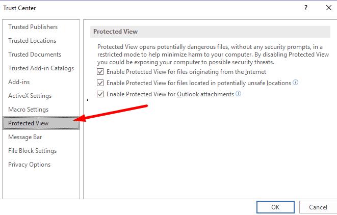 Excel: не вдалося відкрити цей файл у захищеному перегляді