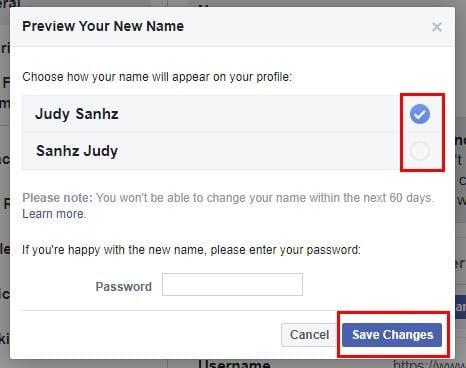 Facebook: Com canviar el vostre nom