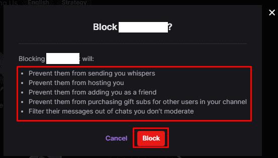 Twitch.tv: Hur man blockerar en användare