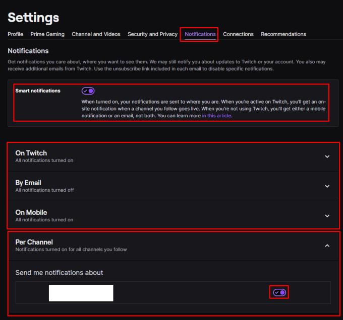 Twitch.tv: Hur du hanterar dina meddelandeinställningar