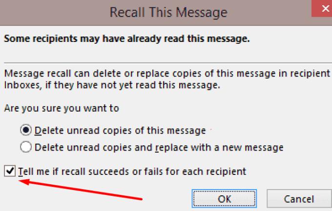 Com puc saber si el meu correu electrònic es va recuperar a Outlook?