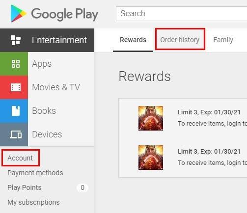 Rychlý tip: Jak zobrazit historii nákupů na Google Play
