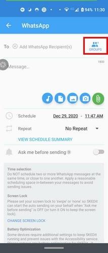 WhatsApp: Ako naprogramovať sviatočné správy na neskôr