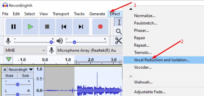 Audacity: com eliminar la veu, el soroll i l'eco