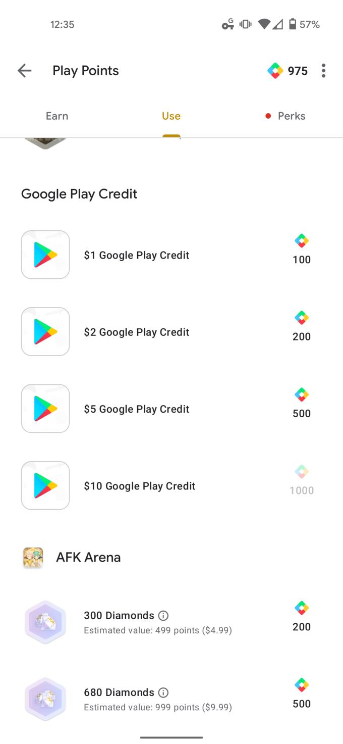 Hur man använder Google Play Points i Play Butik