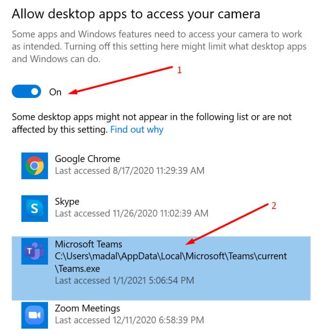 Διορθώστε το Microsoft Teams Not Detecting Camera