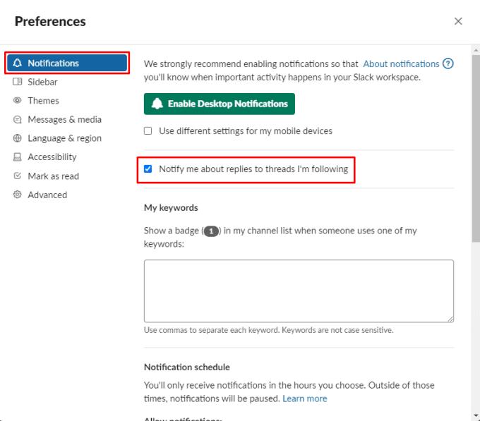 Slack: Hvernig á að slökkva á tilkynningum fyrir þræði sem þú fylgist með