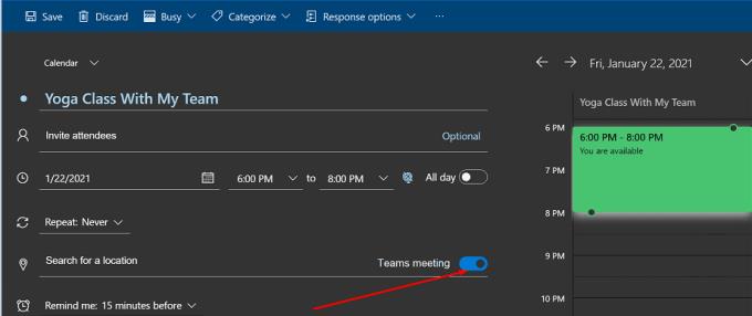 Com convertir les reunions d'Outlook en reunions d'equips