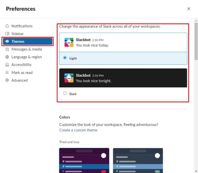 Slack: com configurar el vostre tema