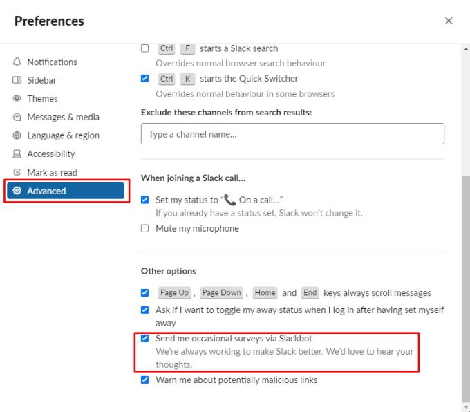 Slack: Jak zakázat průzkumy Slackbot