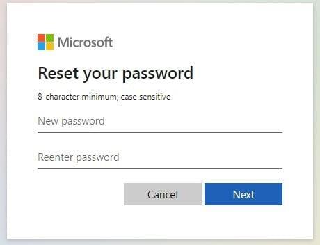 Hogyan állítsuk vissza a Microsoft jelszavát