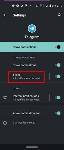 Com desactivar les notificacions de Telegram