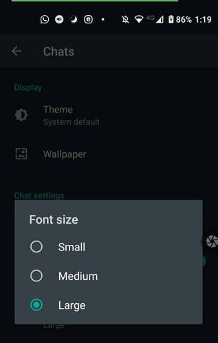 WhatsApp: Hvernig á að gera textann stærri