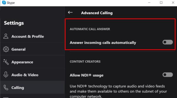Fix: Skype besvarer opkald automatisk