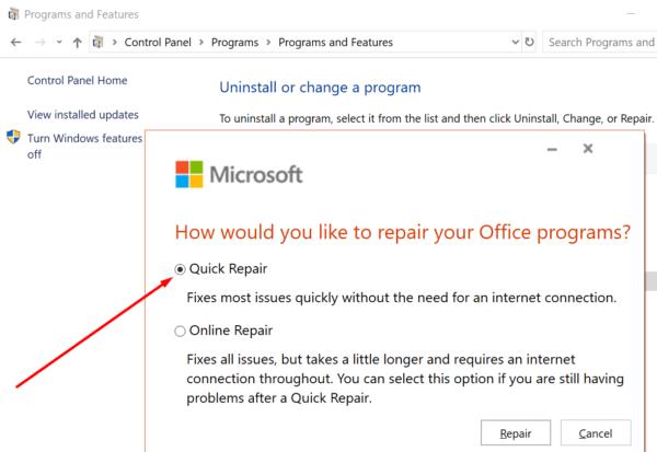 Pataisykite „Office 365“, įstrigusią ruošiantis