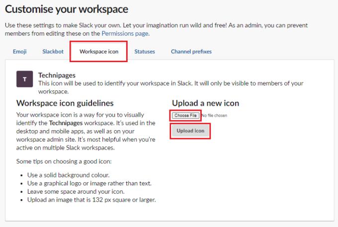 Slack: com canviar la icona de l'espai de treball