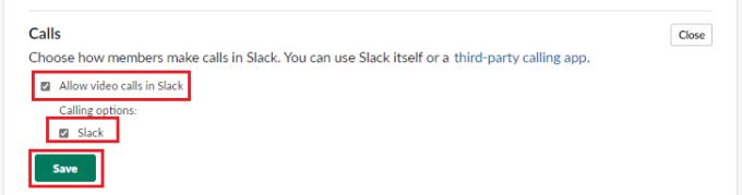 Slack: Jak nakonfigurovat nastavení volání Slack pro váš pracovní prostor